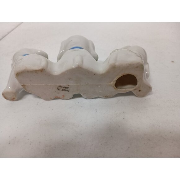 Vintage Japanese Pottery Poppies Poppy Dog Trio Ceramic Figurine - Picture 7 of 10